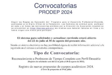 Convoca la UAS a profesores e investigadores de tiempo completo del nivel superior a participar en las convocatorias del programa PRODEP 2024